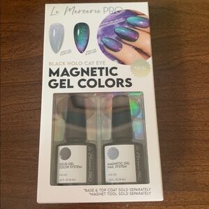 NWOT Le Mercerie PRO Black Holo Cat Eye Magnetic Gel Colors